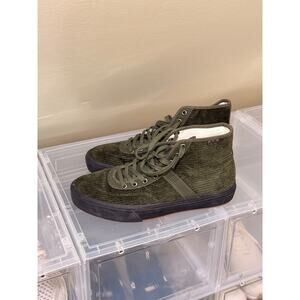 Vans Crocket Green Corduroy Skate Shoes Men's Size 9.5 US